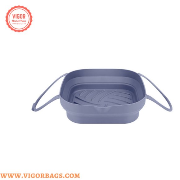 Silicone Non Stick Round Basket with Handles & 8 inch Basket Silicone Mat With H - Picture 13 of 14